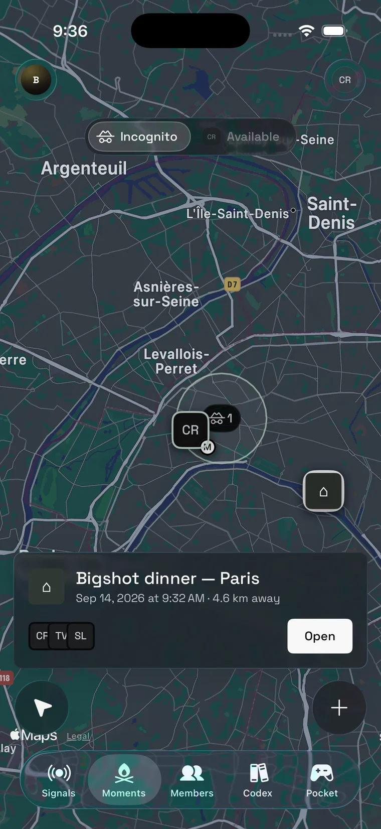 Moments — The Society on iOS